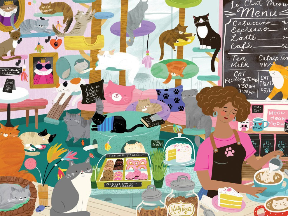 Puzzle Mon lieu Préféré : le Café à Chats - 1000 pcs