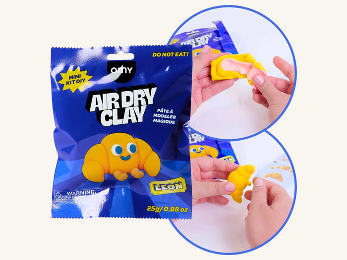 Achat Mini Kit DIY pâte à modeler magique Air Dry Clay - Leon le croissant - OMY