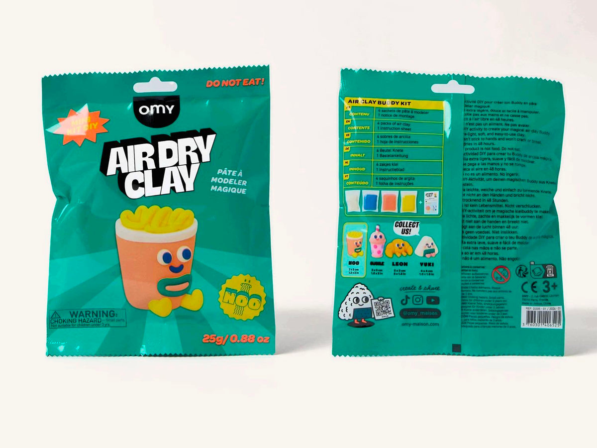 achat Mini Kit DIY pâte à modeler magique Air Dry Clay - Noo les nouilles - OMY