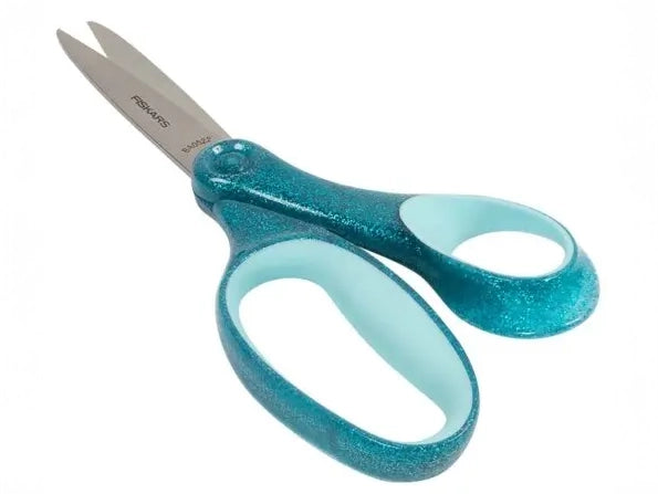 achat Ciseaux collège Fiskars 18 cm bleu pailleté