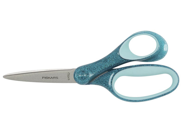 Achat Ciseaux collège Fiskars 18 cm bleu pailleté