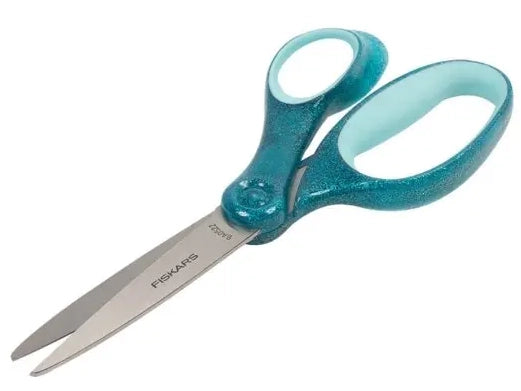 achat Ciseaux collège Fiskars 18 cm bleu pailleté