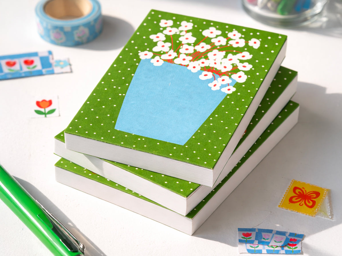 achat Mini bloc memo fleurs blanches - Fruit fries Design Lab