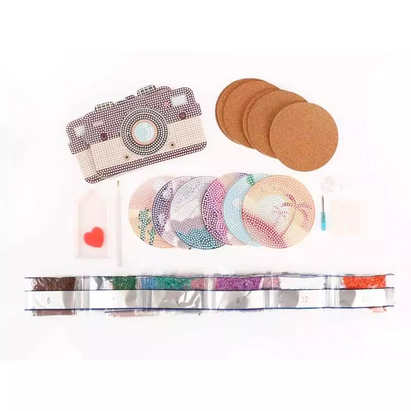 Kit 6 sous-verres à strasser - Graine Créative