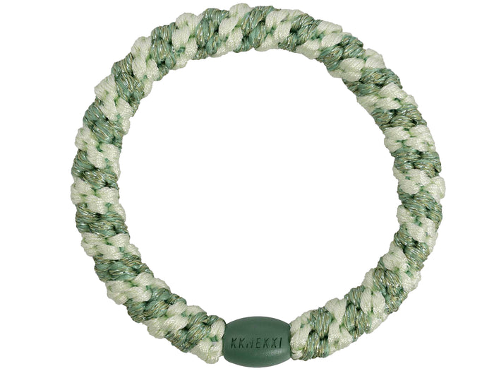 Achat Élastique cheveux Rayures pistache menthe pailleté - Kknekki