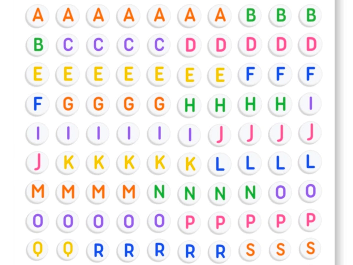 achat Planches d'autocollants - Lettres Alphabet - Only Happy Things