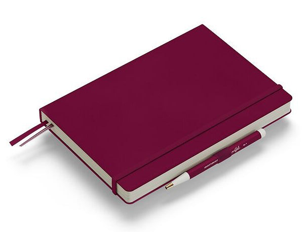 Carnet de notes Leuchtturm A5 à couverture rigide - rouge bordeaux - pages blanches