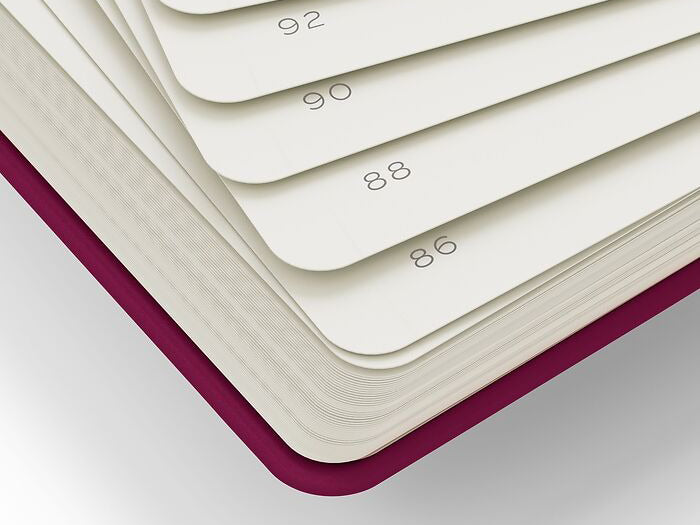 Carnet de notes Leuchtturm A5 à couverture rigide - rouge bordeaux - pages blanches