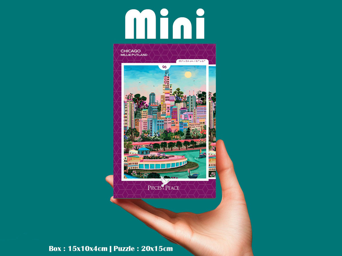 achat Mini Puzzle – Chicago 96 pièces - Pieces & Peace