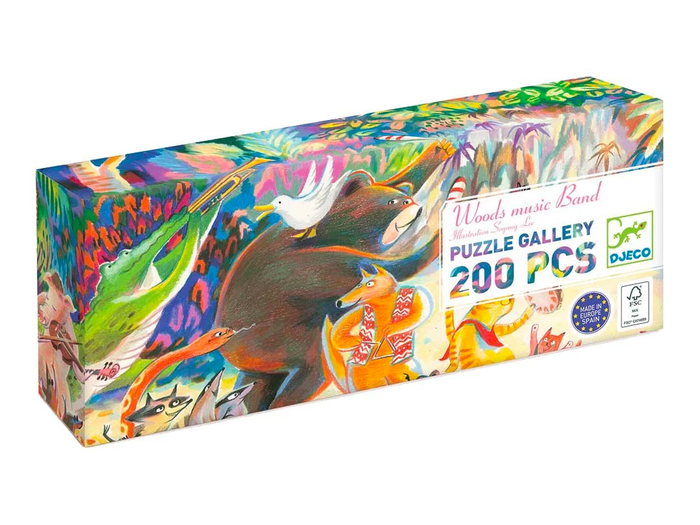 Achat Puzzle Gallery 200 pièces - Woods music Band - Djeco