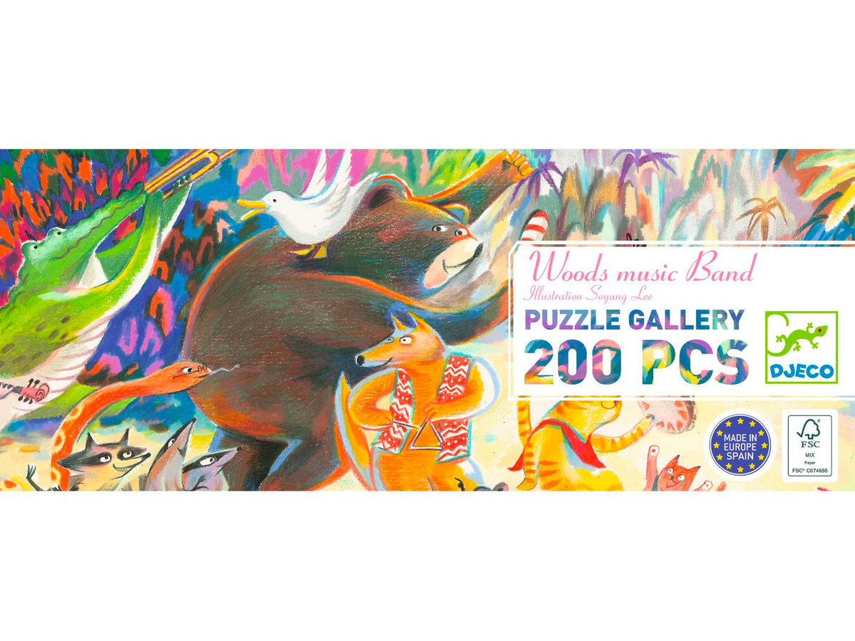 achat Puzzle Gallery 200 pièces - Woods music Band - Djeco