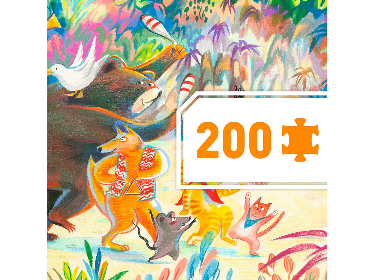 achat Puzzle Gallery 200 pièces - Woods music Band - Djeco