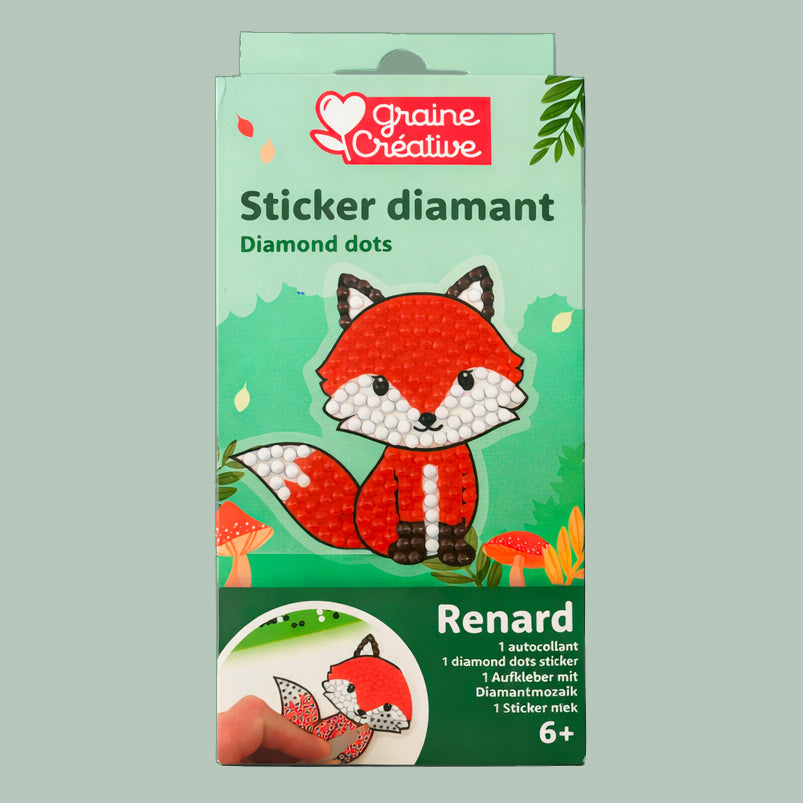Achat Kit diamant mosaïque sticker renard - Graine Créative