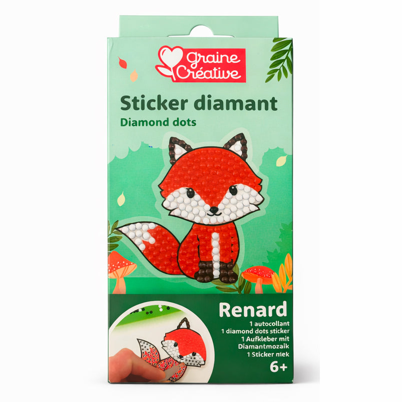 Achat Kit diamant mosaïque sticker renard - Graine Créative