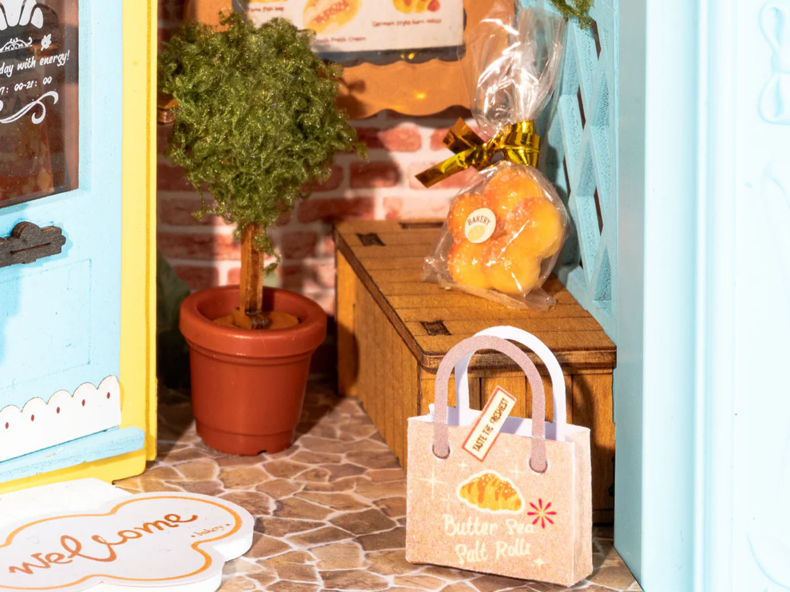 achat Maquette cadre Pâtisserie Chat Fluffy - Robotime