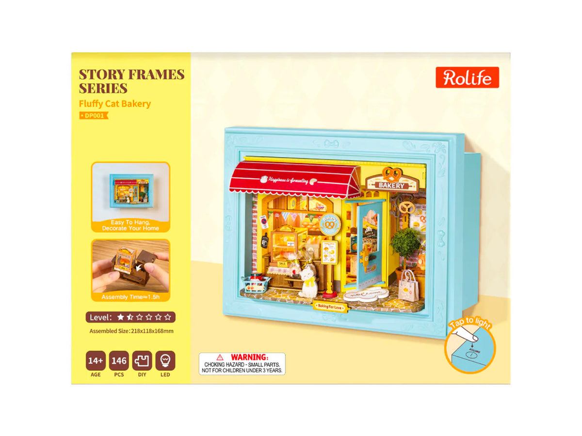 achat Maquette cadre Pâtisserie Chat Fluffy - Robotime