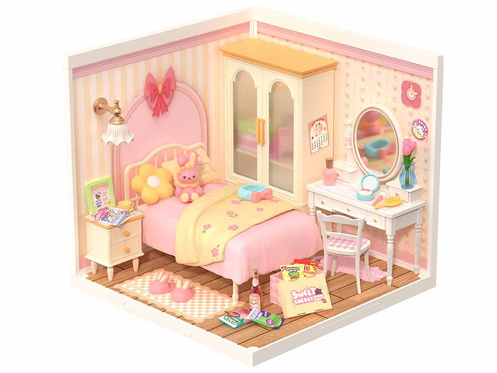 Achat Maquette Adorable chambre rose - Robotime