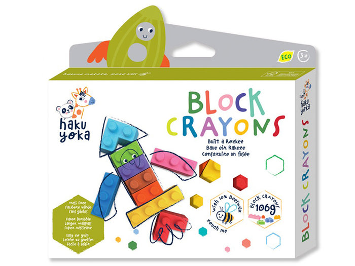 Achat Crayons gras pour enfants - briques de jeu type lego - Rocket - Construire une fusée