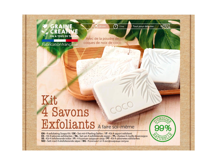 Achat Kit Diy Savons Exfoliant Noix De Coco