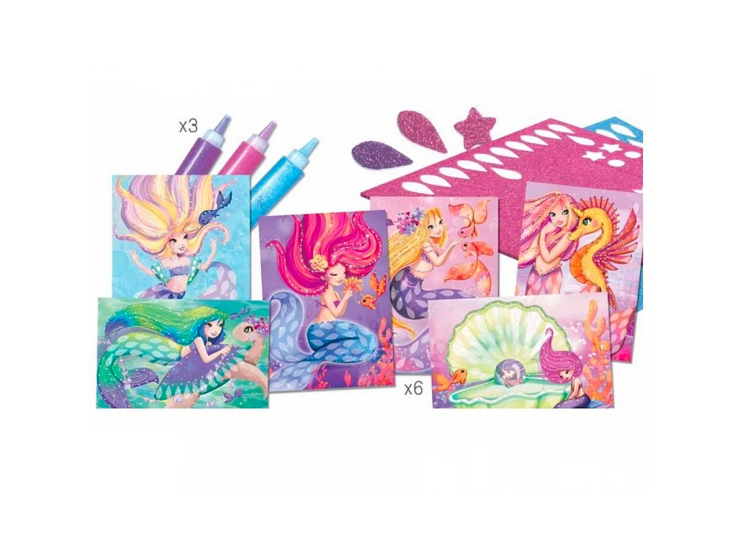 achat Coffret Cartes à créer, Sirènes scintillantes - Créa'Lign