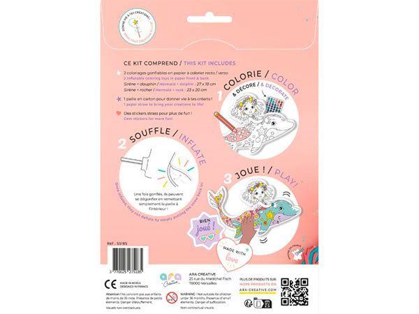 achat Coloriages gonflables - Sirènes et Strass- Ara Créative