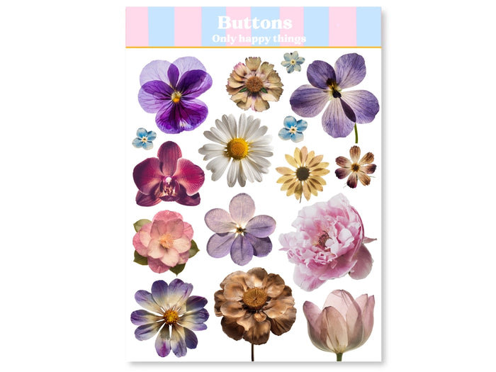 Achat Planches d'autocollants - Fleurs - Only Happy Things
