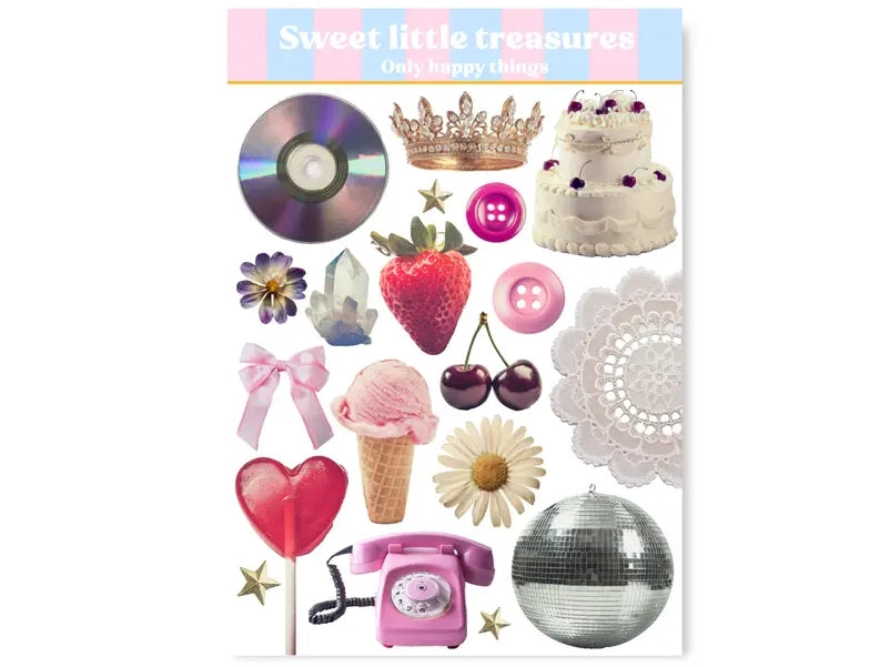 Achat Planches d'autocollants - Petits trésors doux - Only Happy Things