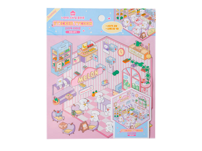 Achat Stickers  repositionnables Epicerie Kawaii -  Tycoon Fruit Store