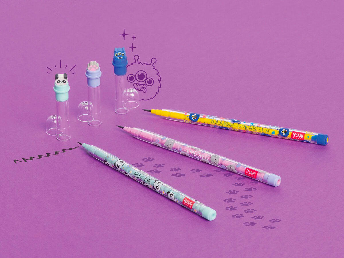 achat Crayon Empilable avec Gomme Take a Tip - Chat Kitty - Legami
