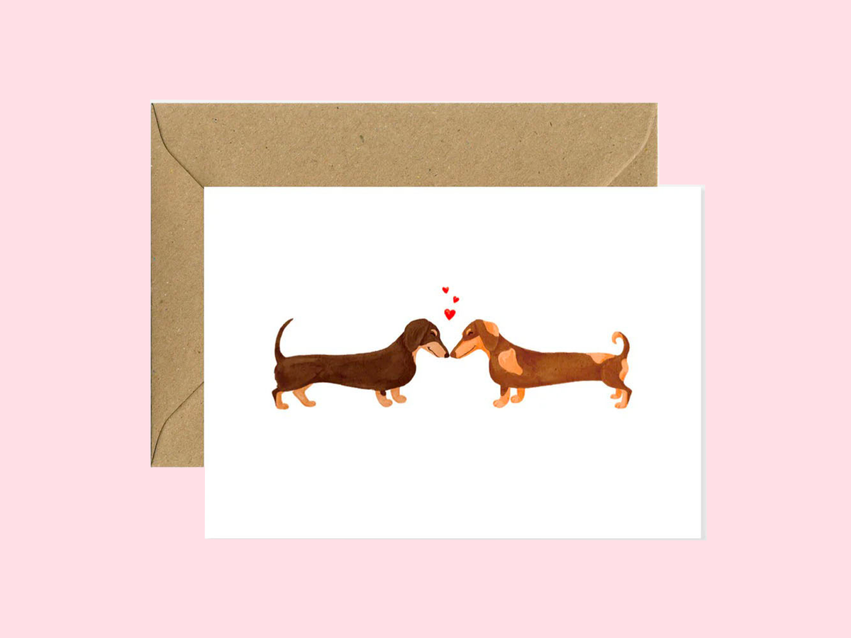 achat Carte de voeux Teckel Lovers - ATWS