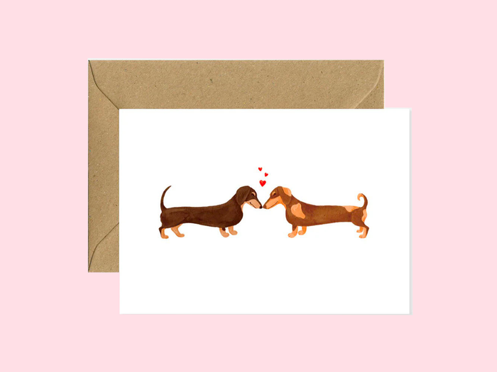 Achat Carte de voeux Teckel Lovers - ATWS