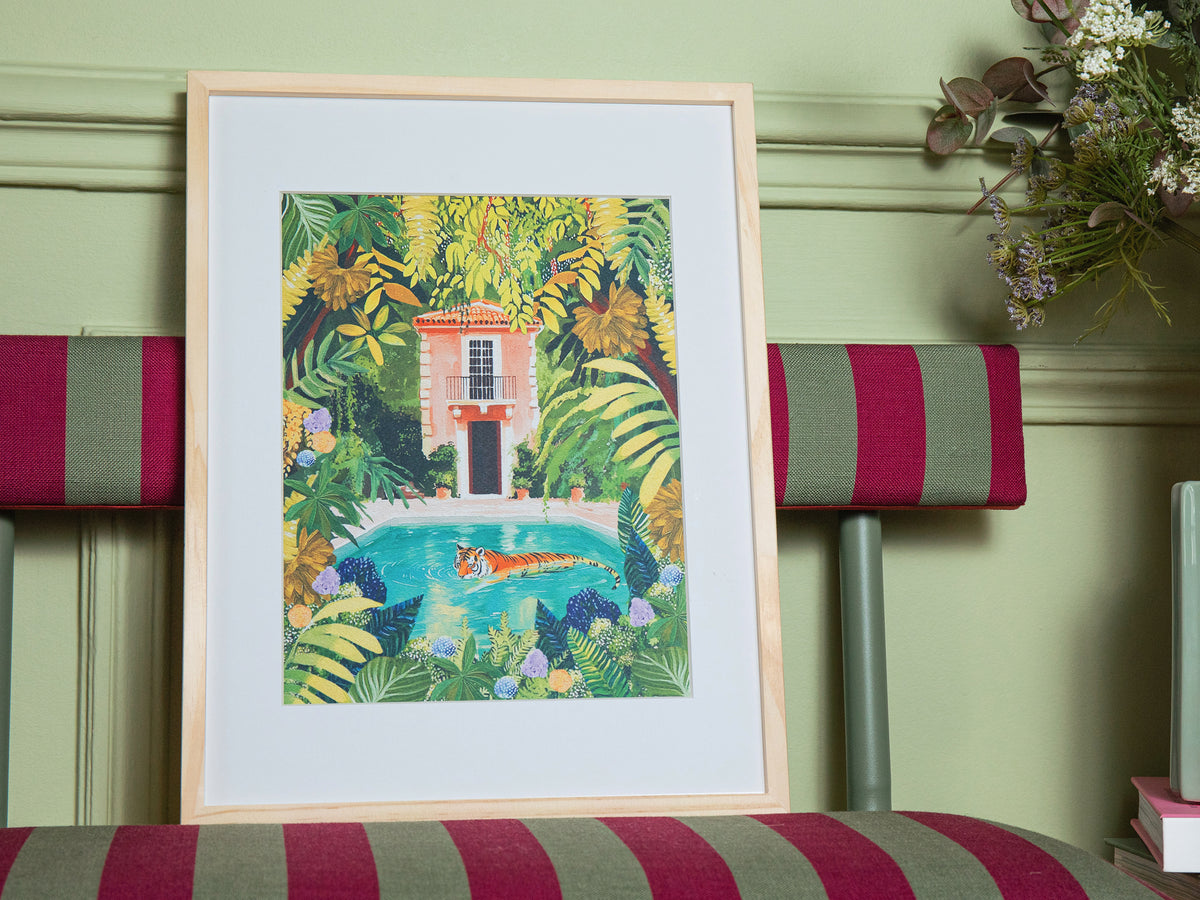 achat Coffret peinture au numéro - Petit Pinceau - Tiger relaxing in my pool