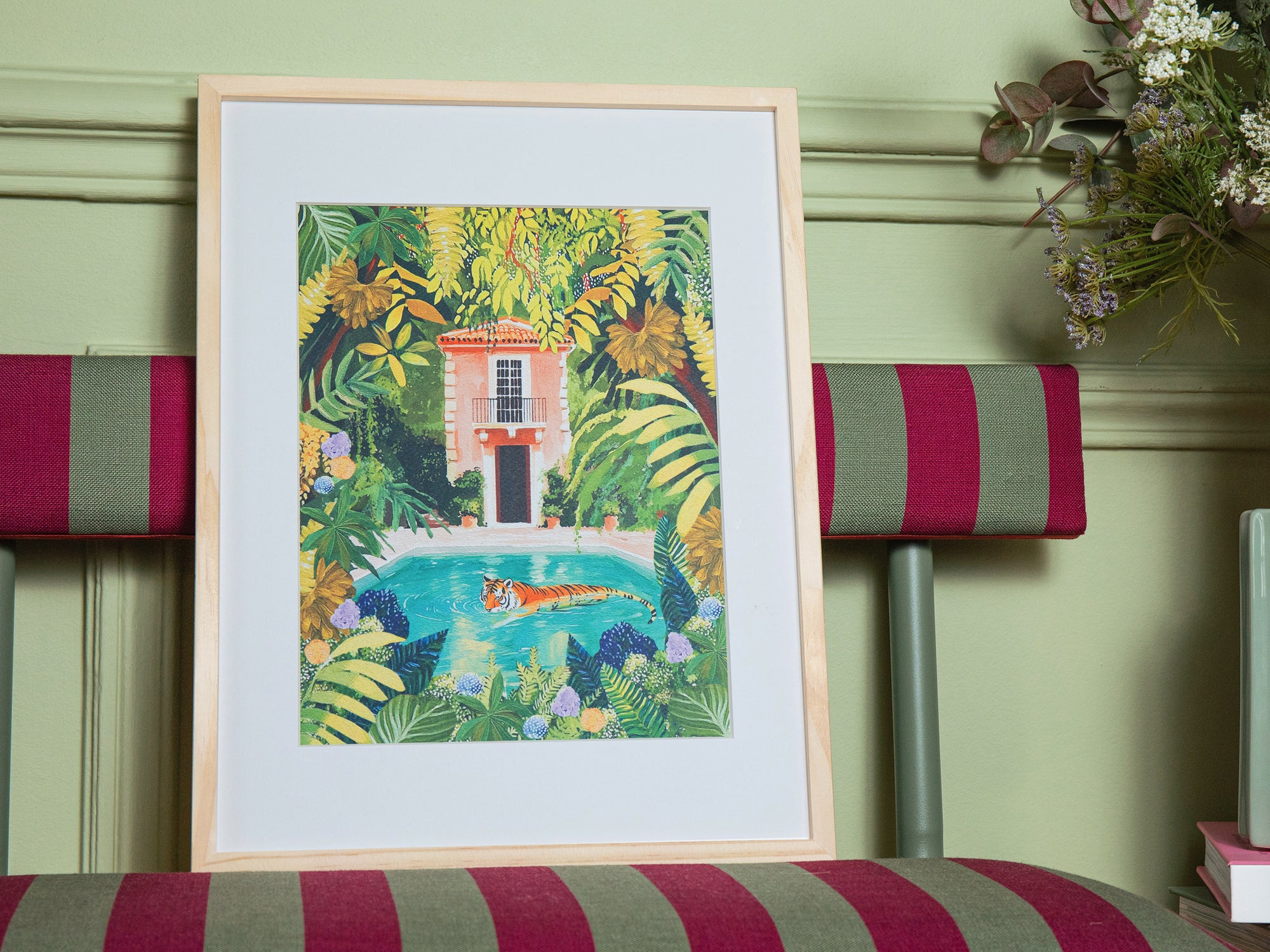 Coffret peinture au numéro - Petit Pinceau - Tiger relaxing in my pool