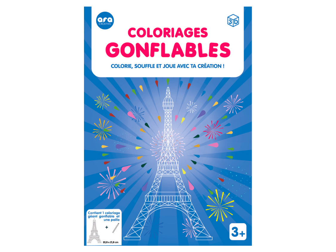 Achat Coloriages gonflables - Tour Eiffel- Ara Créative