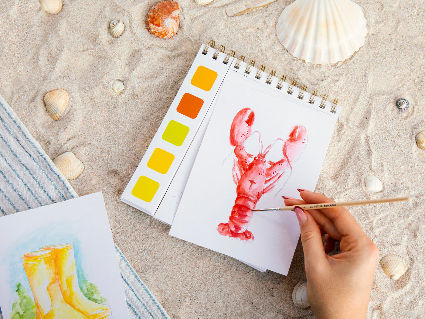 achat Travel Book - Carnet aquarelle - thème Air Marin