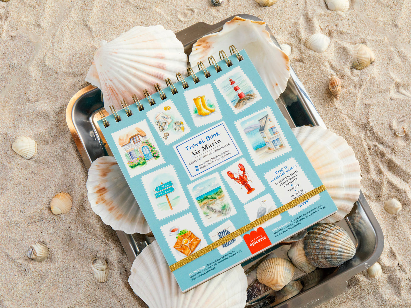 achat Travel Book - Carnet aquarelle - thème Air Marin