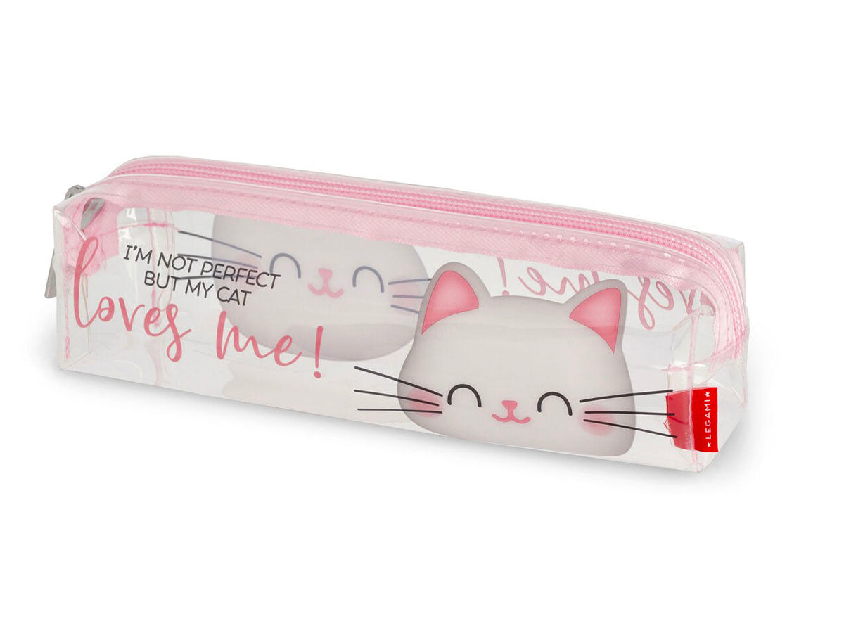 Achat Trousse Transparente Souple Chat Kitty -  Legami