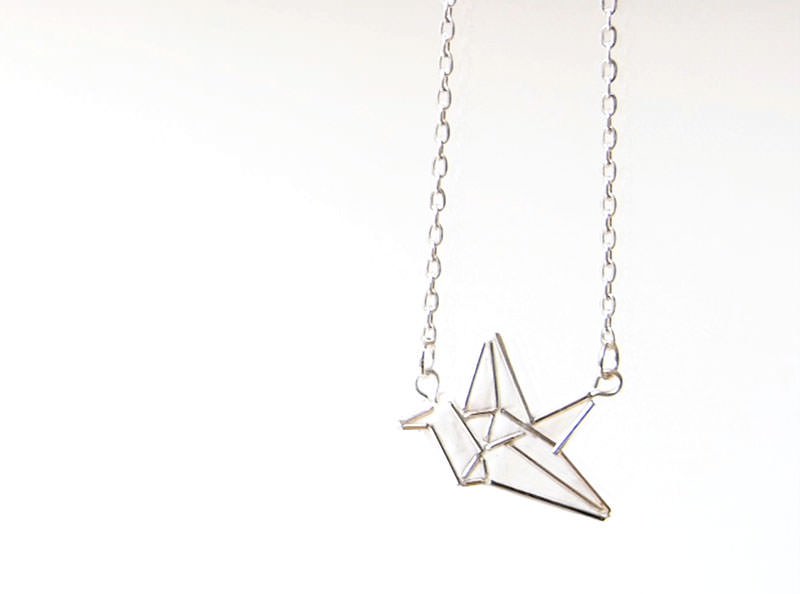 Le collier grue en Fimo