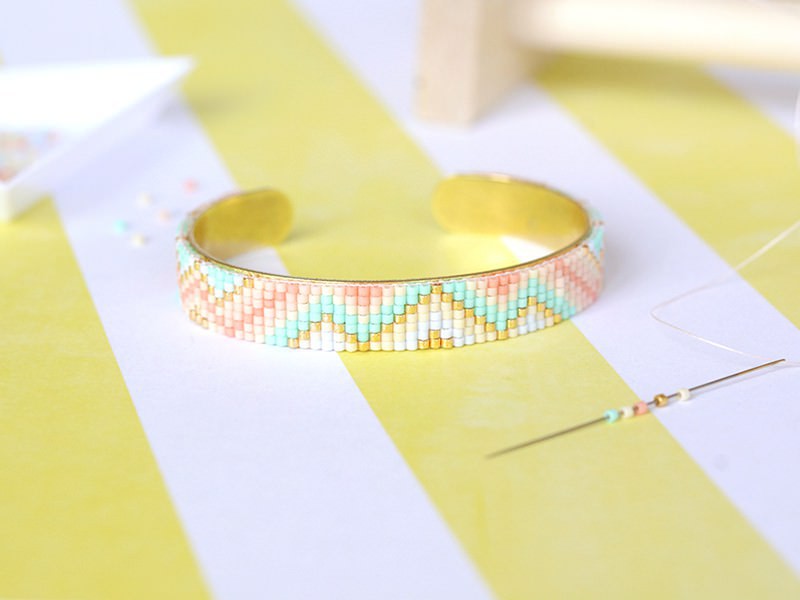 Bracelet manchette en Miyuki