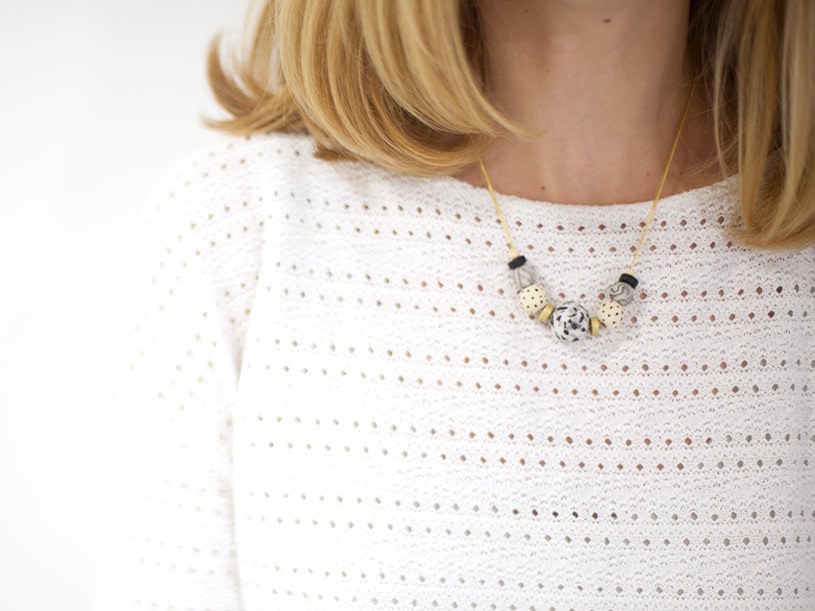Le collier effet marbré