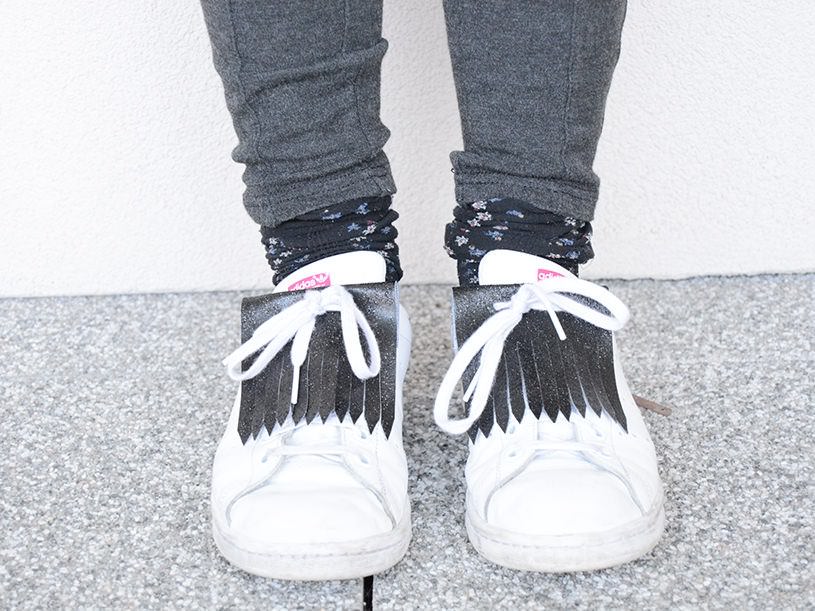 Les franges à paillettes pour chaussures