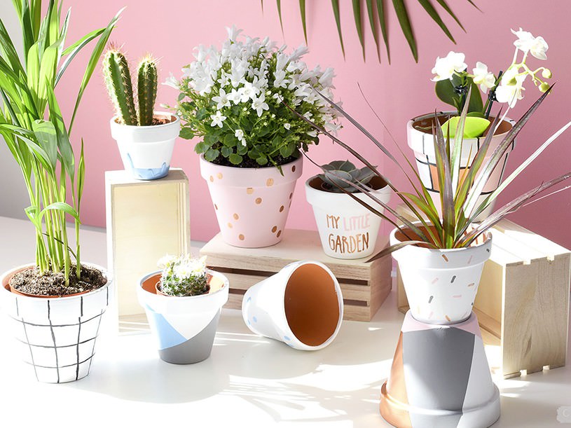 Les pots de fleurs graphiques