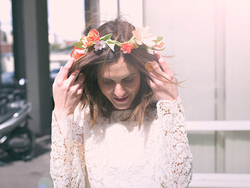 Couronne de Fleurs en papier