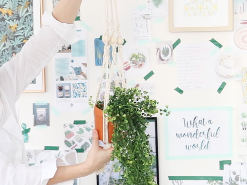 La suspension pour plantes en macramé