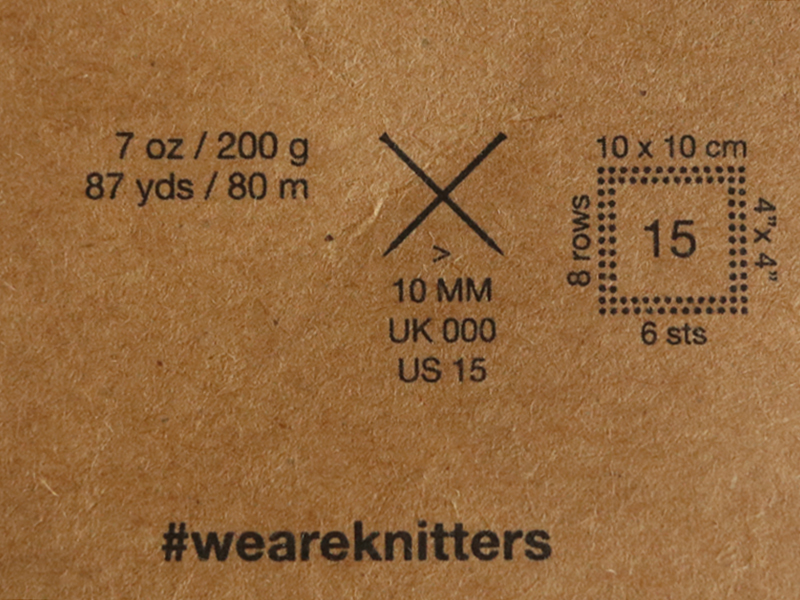 étiquette d'une pelote We Are Knitters